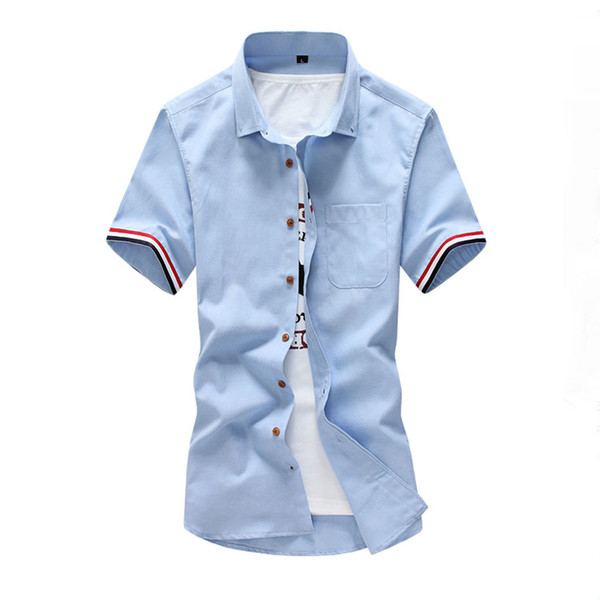 European and American Fashion Shirts Men's Business Short-sleeved Shirts