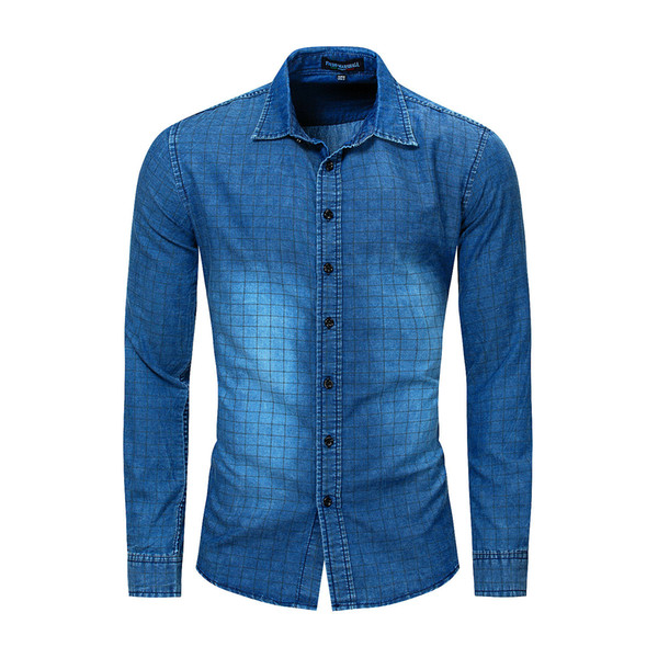 Designer Classic Men's Long Sleeve Shirts Casual Shirt Tops Cardigan Plaid Plus Size Clothing Autumn Fashion Style