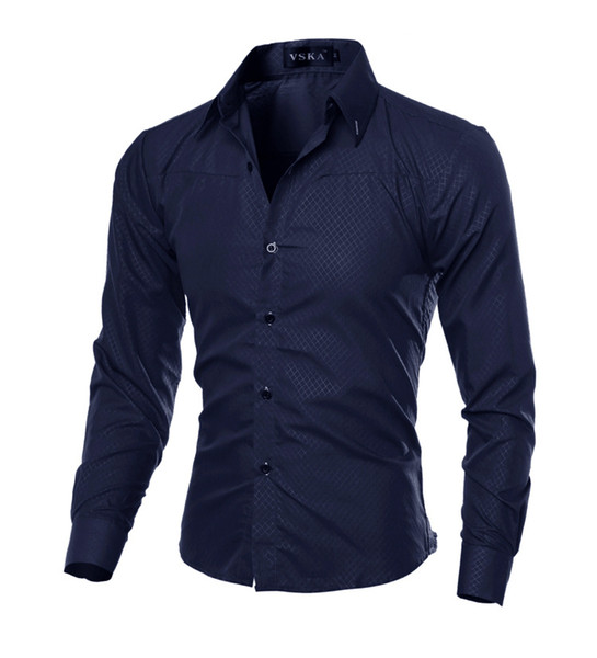 Hombre Vestir Dress Shirts Casual Slim Fit Mens Shirt Chemise Homme Men Shirt Solid Mesh Heren Hemden Camisa Masculina 5XL