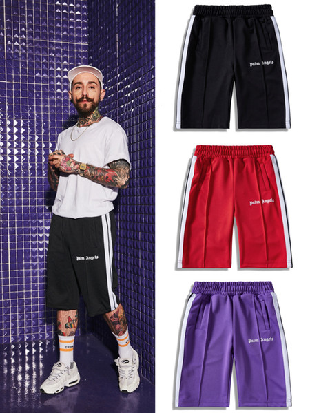 19SS Palm Angels Shorts menHigh Quality Retro Striped Casual Sports Shorts Streetwear Hip Hop Kanye West Palm Angels