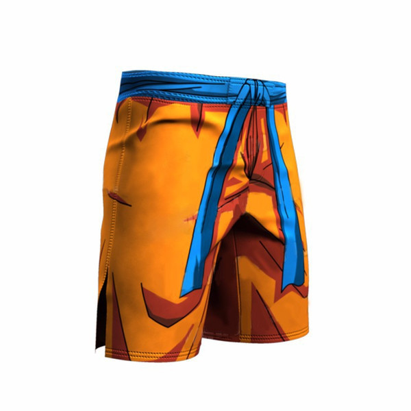 Summer men's/women's 3D beach shorts cartoon funny printed shorts.Orange men's short trousers