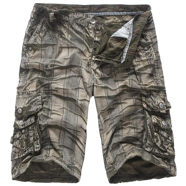 Plus Size Camouflage Cargo Mens Shorts Summer 2019 Multi-pocket Casual Outdoors Clothing Short Pants Men Spodenki Meskie