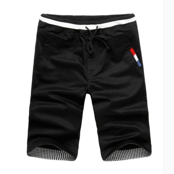 Men Casual Shorts New Summer Men Elastic Waist Shorts Knee Length Male Cotton Casual Short Pants Hip Hop 50DK011