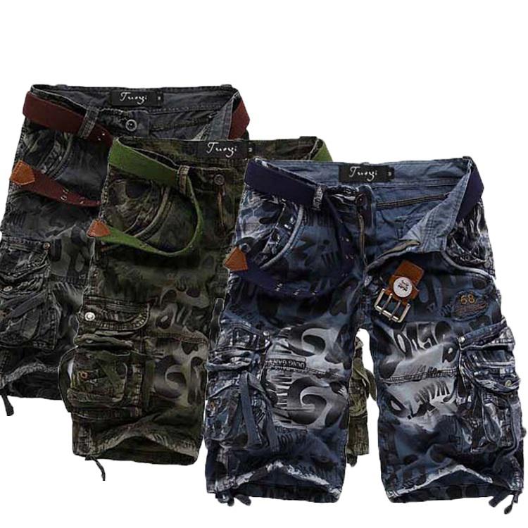 Wholesale-Fashion shorts masculino camouflage cargo  shorts men outdoor cotton loose running shorts Asia/Tag Size 29-38