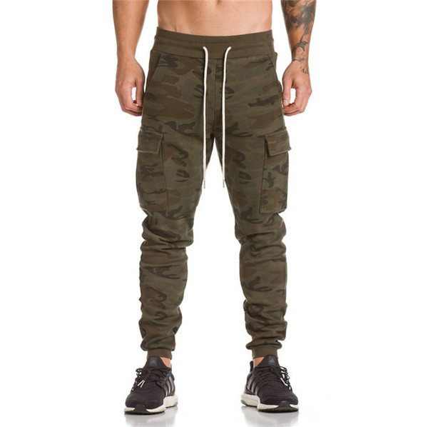 New spring and autumn Men Jogger Pants Workout Slim Trousers Casual pants Sweatpants overalls hot sell