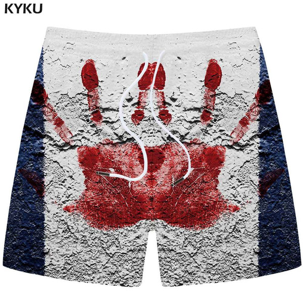 KYKU Graphics Shorts Men Russia Casual Shorts Cargo Beach Paint 3d Printed Vintage Fitness Mens Short Pants 2018 Summer Booms