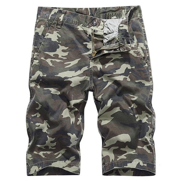 2018 Summer New Casual Camouflage Roupa Masculina Fine Quality Straight Men Short Pants