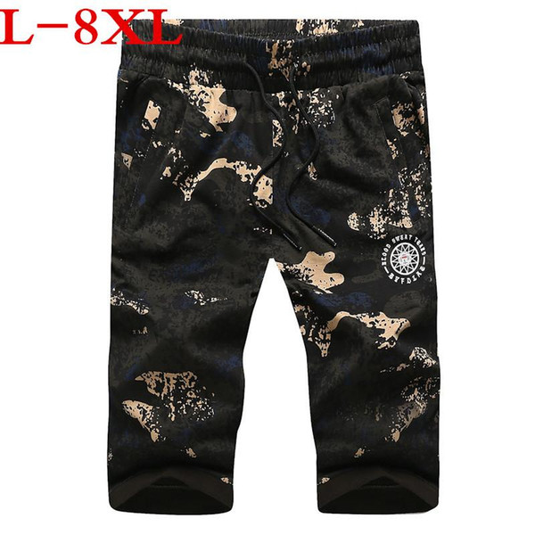 2018 plus size 8XL 7XL 6XL New Fashion brand summer Men Shorts Straight Knee Length Shorts beach beach men board