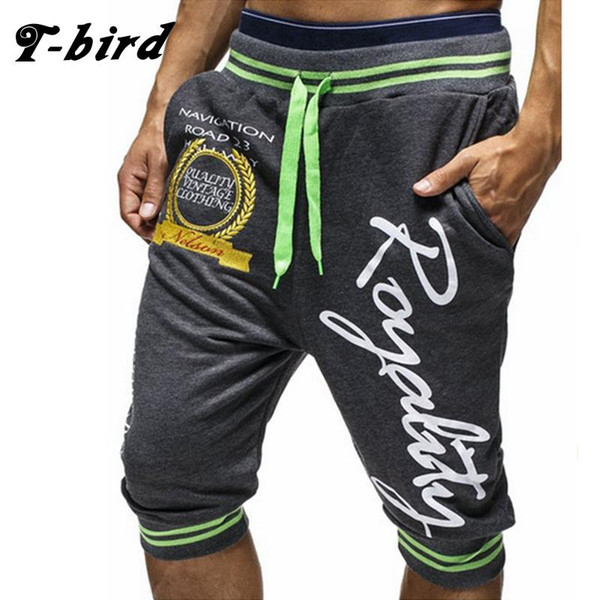 T-bird Mens Shorts Casual Bermuda Brand Compression Letter Printing Male Cargo Shorts Men Linen Fashion Men Short Summer