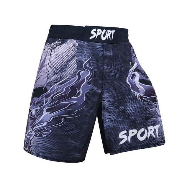 Men's Clothing 2018 Brand 3D Print Dark Destroyer Anime Reality Show Print Compression Shorts BJJ Jogger Fitness Men's Shorts