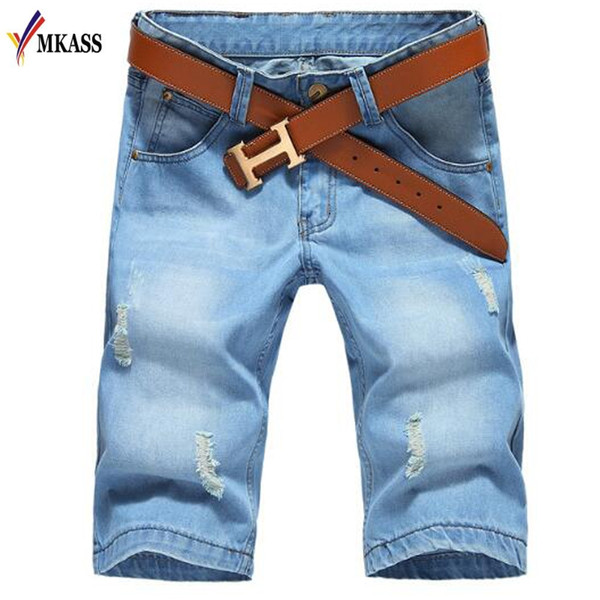 New Summer Men Shorts Brand Men Jeans Shorts Plus Size 40 Fashion Designers Cotton Jeans Men's Slim