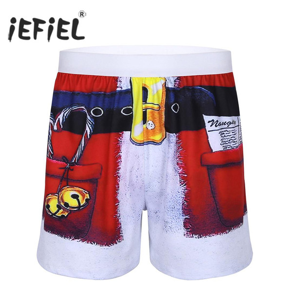 Mens Fun Prints Shorts for Christmas Holiday Costume Boxer Shorts Loose Sports Lounge Short Casual for Male