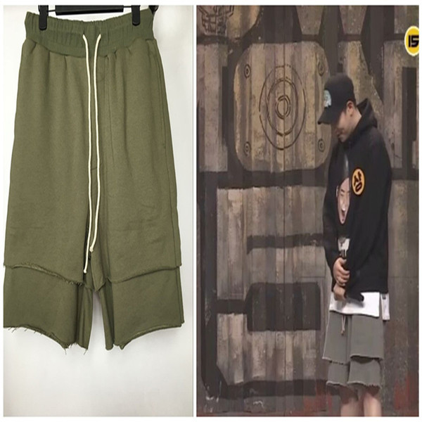 Wholesale Fashion Men Cotton 4 Pocket Fear Of God Justin Bieber False Two Piece Loose Short Pants