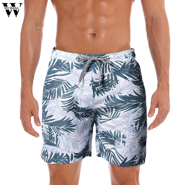 Womail shorts Men NEW summer Casual Print Quick Dry Surf board short usa short Quick Drying Run Loose Beach Gift Fashion2019 A11