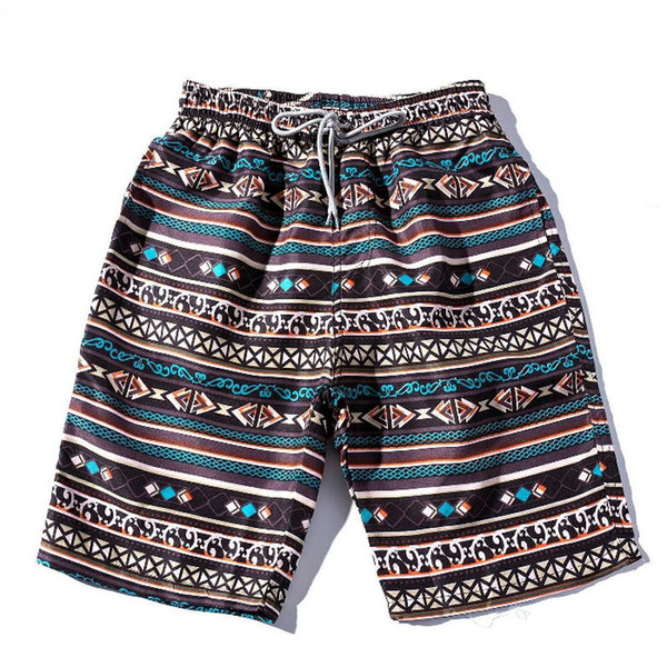 2019 Summer New Men's Bermuda Shorts Loose Straight Floral Hawaiian Short Pants Male Brand