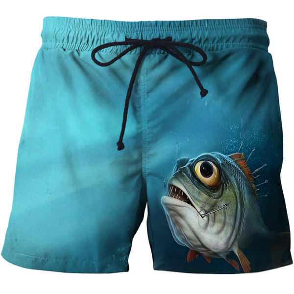 Full Fish 3D Printed Mens Beach Board Shorts Escatch Quick Dry Summer Mens Siwmwear Short Swim Trunks Funny Men 3D Swim Shorts