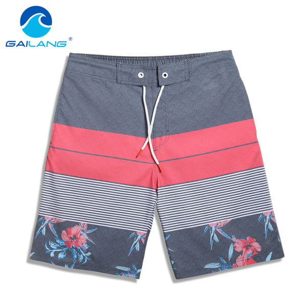 Gailang Brand High Quality Men fashion design comfortable elastic waistline beach shorts Swimwear Men's printed leisure shorts