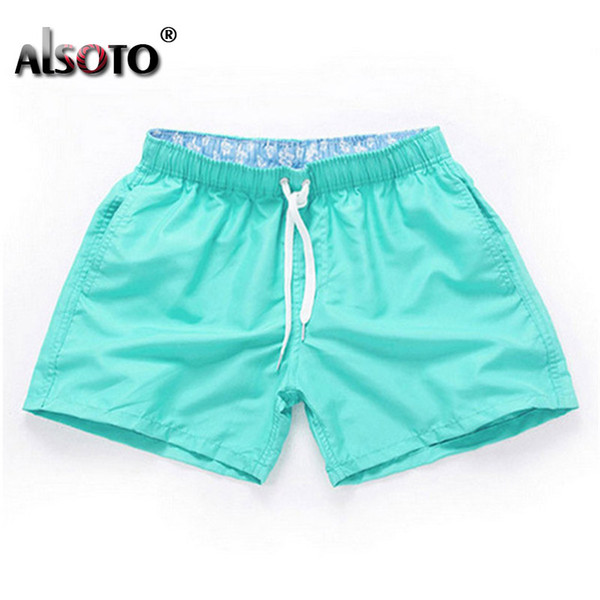 Summer style Men Shorts Slim Solid Color Fitness Board Short Pants Beach Shorts Homme Breathable Moda Praia zwemshort heren