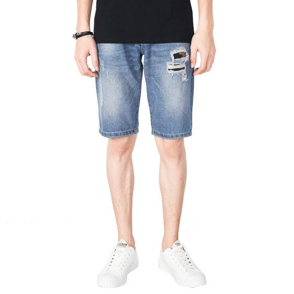 Brand new Male summer break holes denim shorts MS010 Men's Shorts