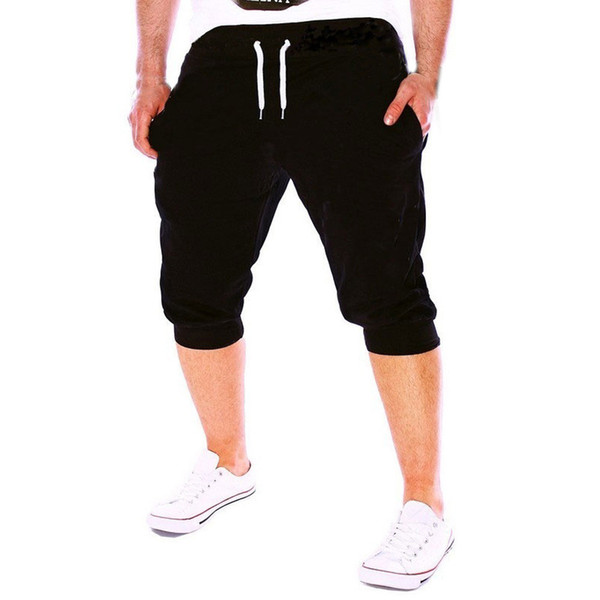 Summer Pants Men Sport Gym Workout Jogging Shorts Fit Elastic Casual Sportswear 213