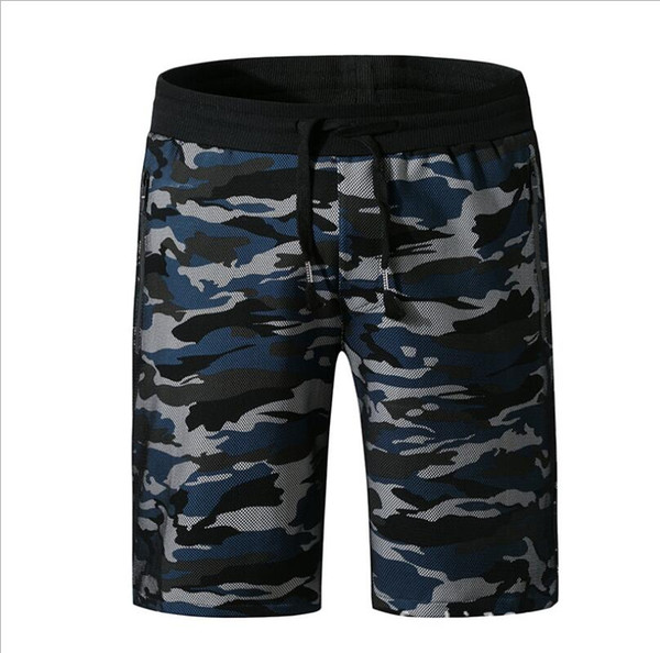 Camouflage Cargo Shorts Men New Fashion Casual Shorts Male Loose Work Four-sided elastic Clubwear Short#D66