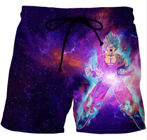 New Arrival Men Quick Dry Beach Shorts 3D Print Dragon Ball Goku Pattern Shorts Casual Hip Hop Style Boardshorts Plus Size