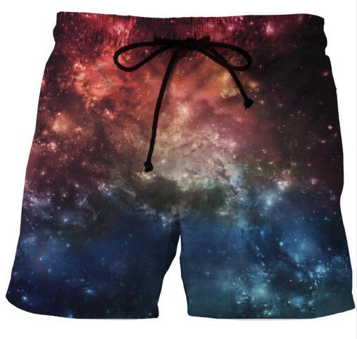 New Summer Men Shorts 3D Print Classical Dream Galaxy Beach Fitness Trousers Fashion Men's Bermuda Boardshort Plus Size