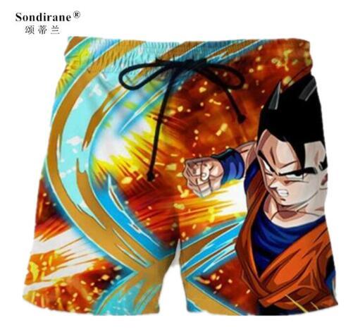 Sondirane Classic Anime Dragon Ball Funny 3D Print Beach Shorts Summer Quick Dry Board Shorts Male Elastic Waist Fitness Shorts