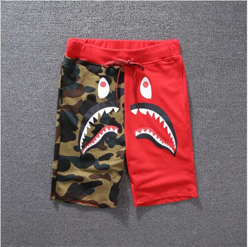 2016 New Summer Men's Shark Shorts Cotton Camo Causal Shorts Men Casual Camouflage Skateboard Short Pants Loose Streetwear