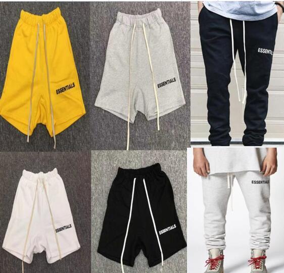 2019 New Fear Of God shorts Men High Quality Fog ESSENTIALS Justin Bieber Clothes Fear Of God pants Fear Of God shorts S-XL