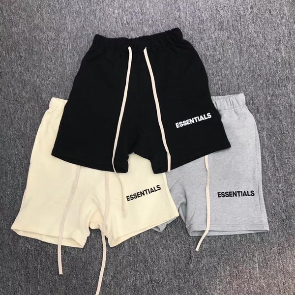 Best Version Fear Of God Essential Collection Printed Women Men Shorts Joggers Hiphop Streetwear FOG Men Shorts Drawstring