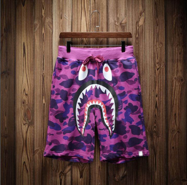 Luxury Summer Shorts Brand Men's Beach Pants With Shark Shorts Camouflage Fashion Designer Pants Letters Knee Length Loose Pant M-XXL