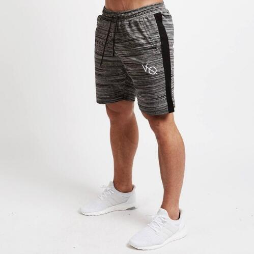 New Casual Mens Gym Shorts Summer Running Sports Short Men Quick-drying Breathable Fitness Short Pants Gyms Workout Stripes Sportswear