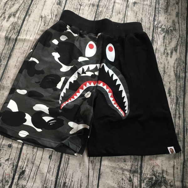 New Hot Sale Shark Ape Head Pants Summer Fashion Beach Shorts Camouflage Printed Shorts Men Pants HFLSDK019