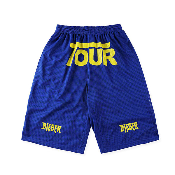 Purpose Tour Shorts Men Women Summer The 1987 Collection P T Shorts Justin Bieber Yellow Blue Black Beach Mesh motion