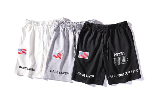 Hot New Summer Men's Letter Shorts Men Beach Shorts Cotton Nasa Causal Shorts Skateboard Short Pants Loose Streetwear04