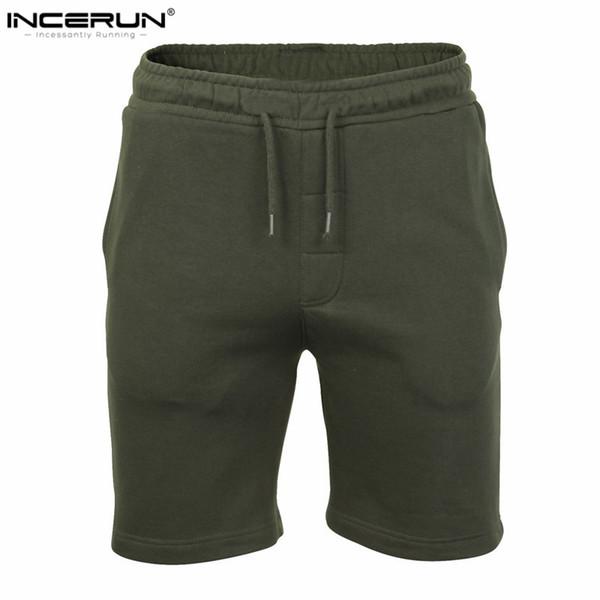 INCERUN 2017 Solid Design Plain Mens Shorts Summer Mens Beach Shorts Casual Leisure Male Joggers Homme Brand Clothing 2XL