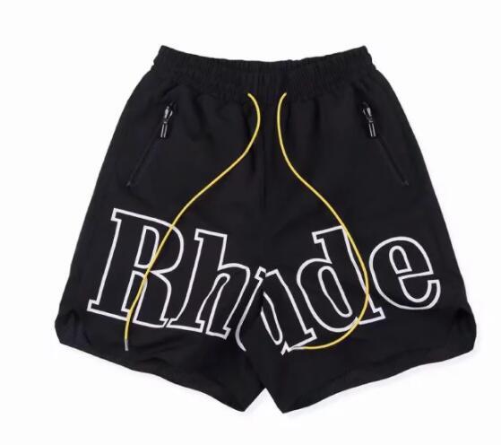 hot 19ss Rhude Shorts Rhude X Patron Limited Edition Alphabet Shorts Black Fashion Comfort Casual Men Pants Hip Hop sweatpants