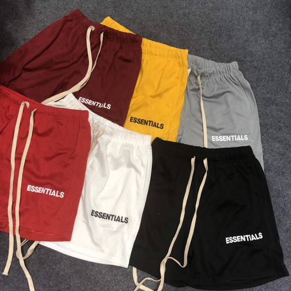 2019 New Fear Of God shorts Pants Men High Quality Fog ESSENTIALS Justin Bieber Clothes Fear Of God shorts Pants S-XL 6 colors