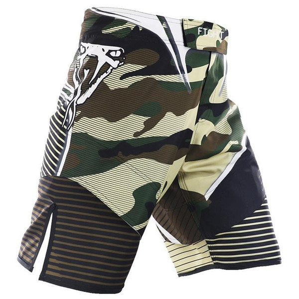 2018 New Summer Camouflage Shorts MMA Fight Synthetic Fighting Muay Thai Jiu-Jitsu Sanda Breathable Fitness Clothing