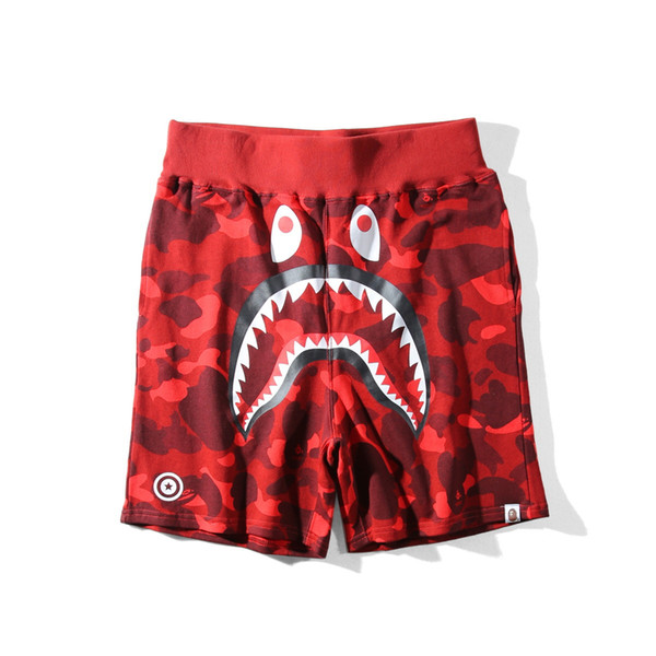 Luxury Summer Shorts Brand Men's Beach Pants With Shark Shorts Camouflage Fashion Designer Pants Letters Knee Length Loose Pant