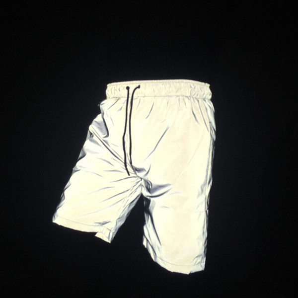 Night Light 3M Reflective Shorts Men Women All Reflective Summer Fashion Shorts Hip Hop Shiny Blink Short Pants For Couples