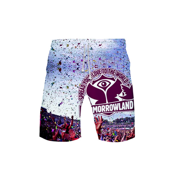 BTS 2019 3D Tomorrowland shorts Print male summer Casual beach shorts 2019 Casual male summer Hot sale 3D board 6XL