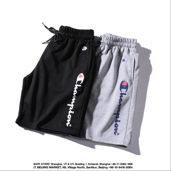 2019 Hot free Simple New Cotton Sweat-absorbent Breathable Casual Shorts Men's Sports Hip Hop Streetwear Loose Beach Pants