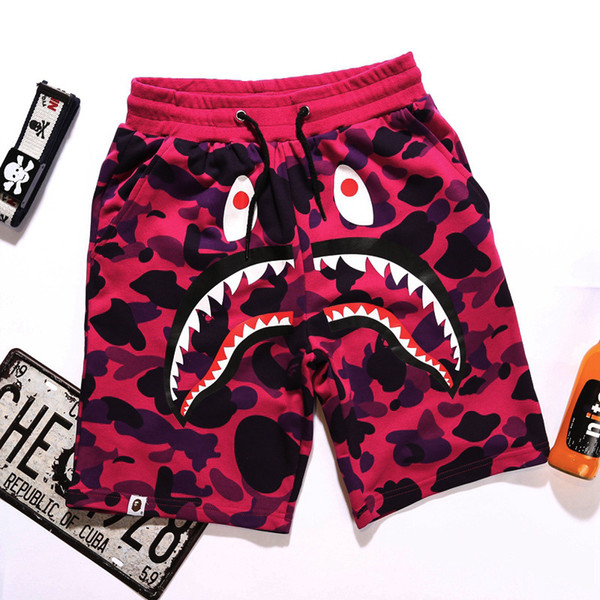 Shark Month Shorts Fashion Summer Camo Causal Shorts For Men Casual Camouflage Skateboard Short Pants Loose Streetwear