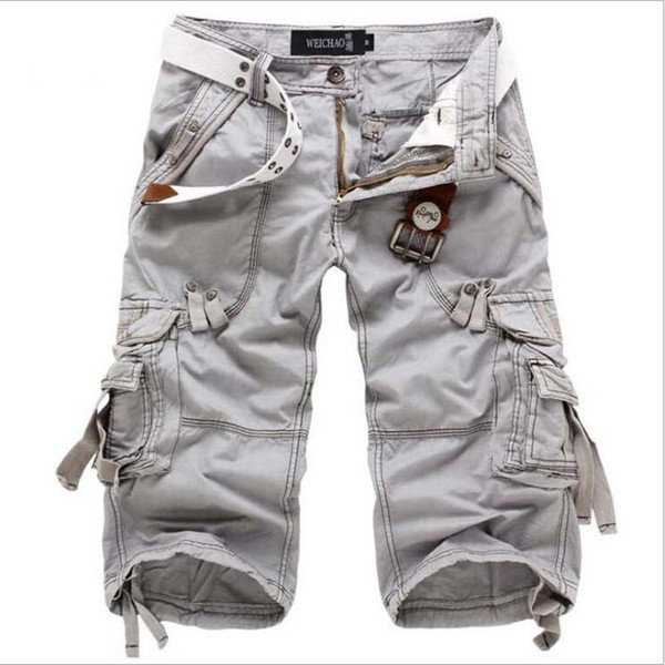 8 Colors Plus Size 29-40 New Brand Summer Camouflage Loose Cargo Shorts Men Camo Summer Short Pants Homme Cargo Shorts NO BELT