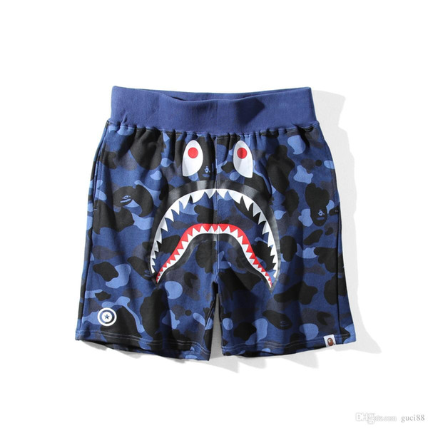 Ape shark shorts AApe Japan Shark Jaw Shorts Camo mens designer Pants Off Apes head pants White summer mens shorts a bathing vetements