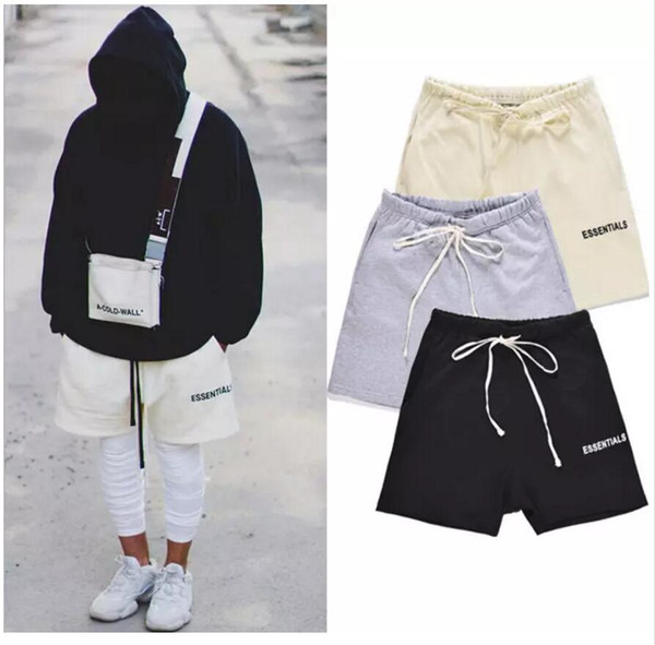 Fear Of God Men Shorts Top Quality 18SS Fog ESSENTIALS Boxy Clothes Fashion Male Short Pants