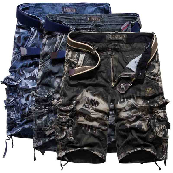 Cargo Shorts Men Camouflage Summer Cotton Casual Short Pants Brand Clothing Camouflage Camo Cargo Shorts Men Casual Male Loose