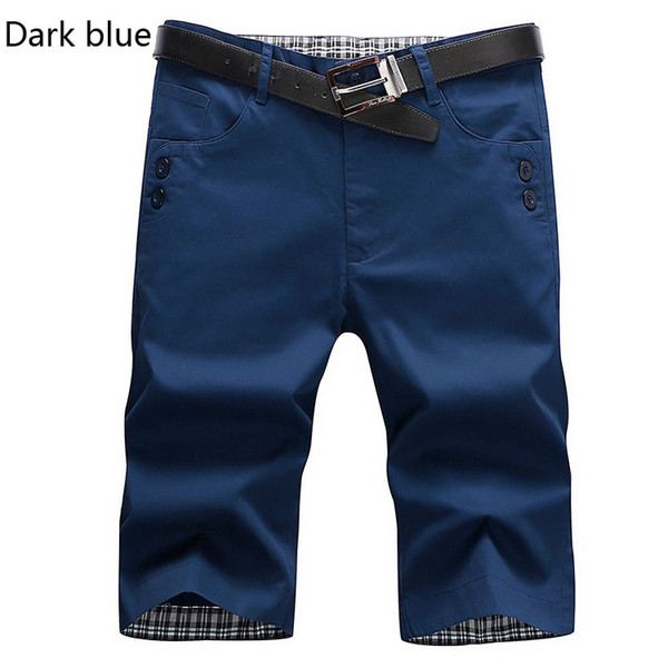 Brand Summer Fashion Mens Shorts Casual Cotton Slim Bermuda Masculina Beach Shorts Joggers Trousers Knee Length -38